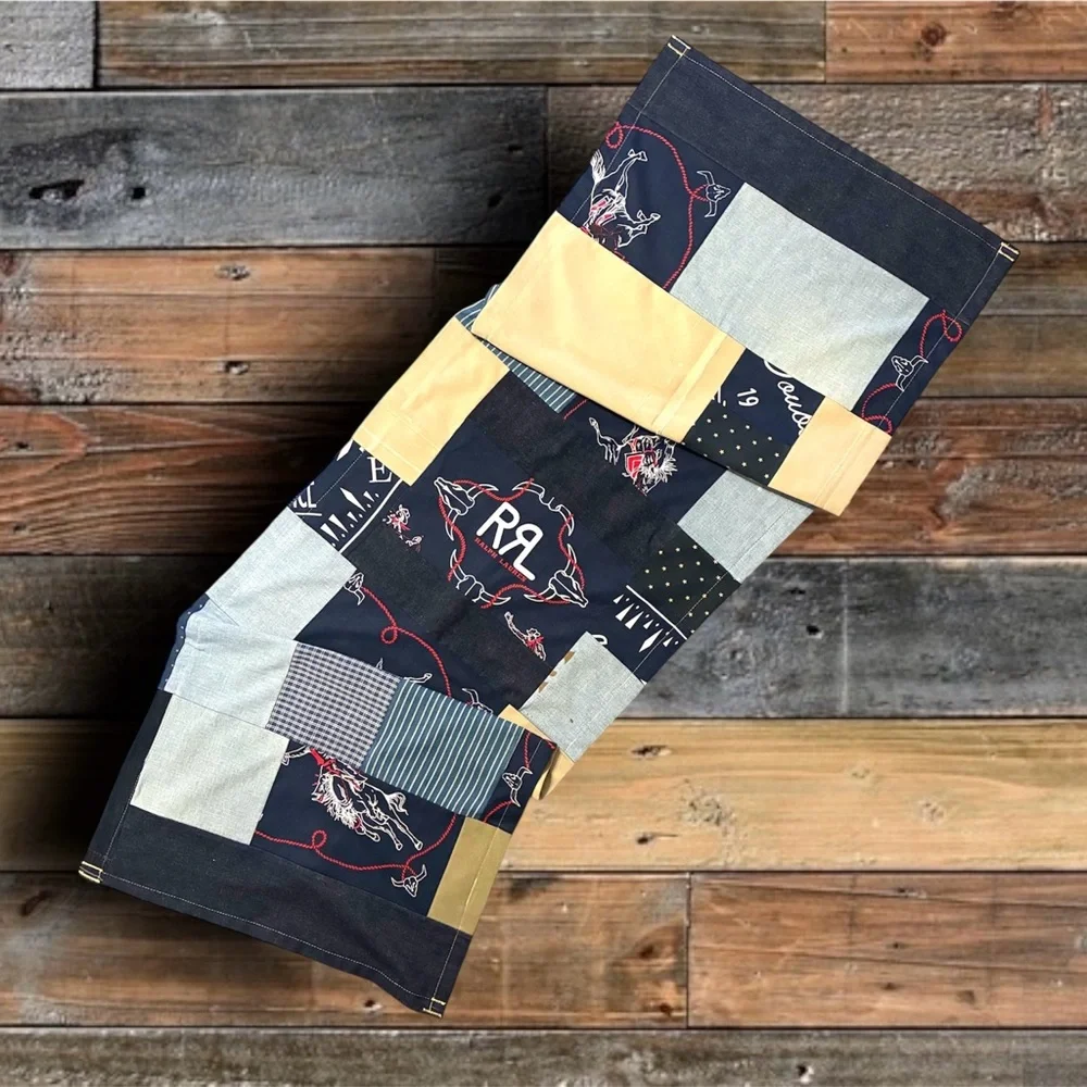 CUSTOM RRL/RL PATCHWORK SCARF (100% UPCYCLED RALPH LAUREN FABRICS)- 1 OF A KIND